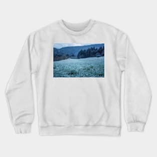 Meadow with first snow Crewneck Sweatshirt